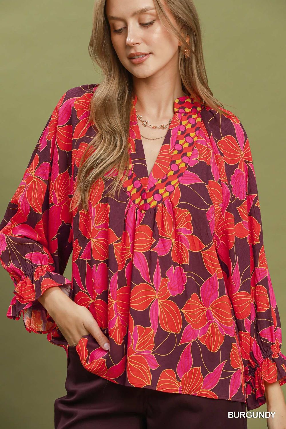 The Bordeaux Bloom Top The Bordeaux Bloom Top