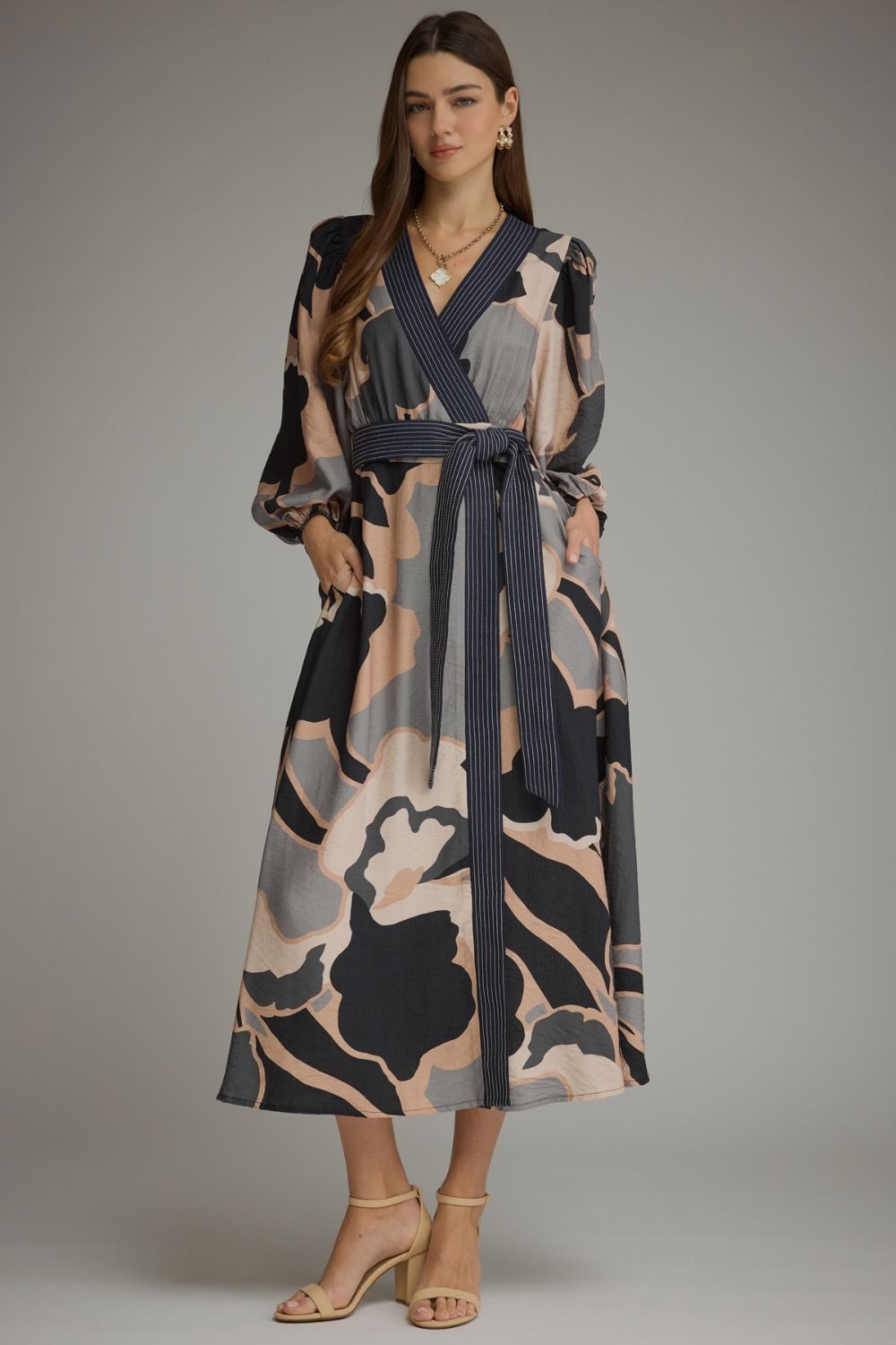 The Afterglow Floral Midi Dress The Afterglow Floral Midi Dress