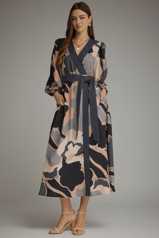 The Afterglow Floral Midi Dress The Afterglow Floral Midi Dress