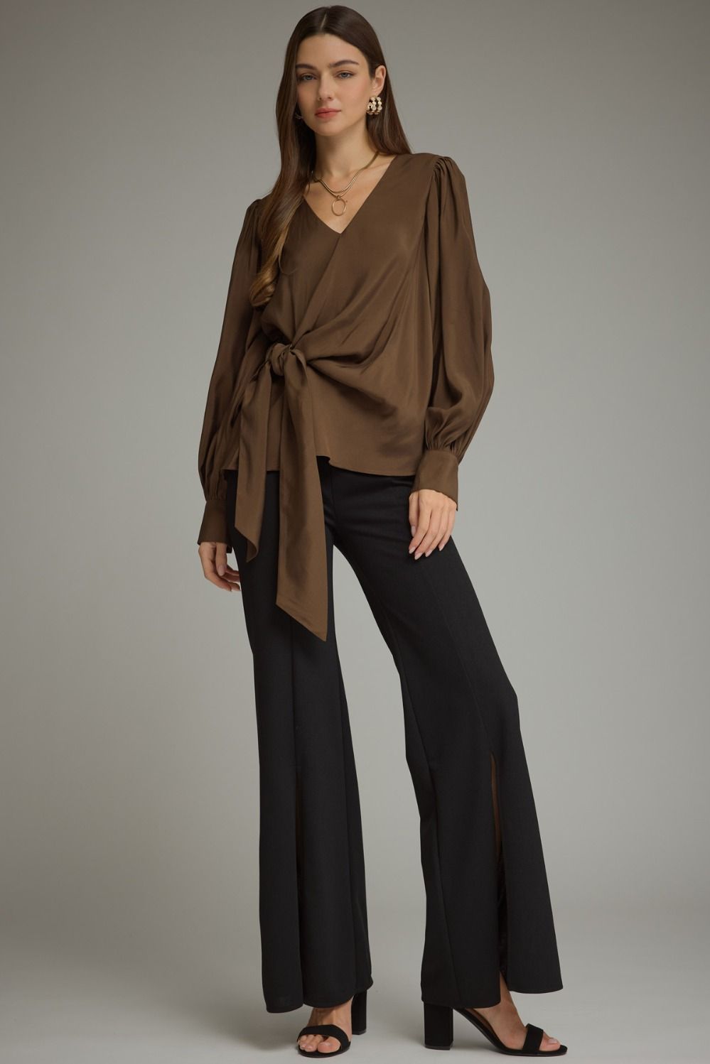 The Espresso Elegance Top The Espresso Elegance Top