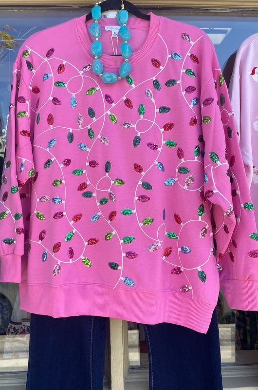 The Pink Christmas Lights Sweatshirt