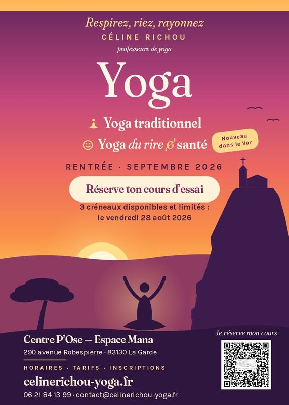 Je réserve mon cours d'essai de Yoga au Centre P'Ose à La Garde