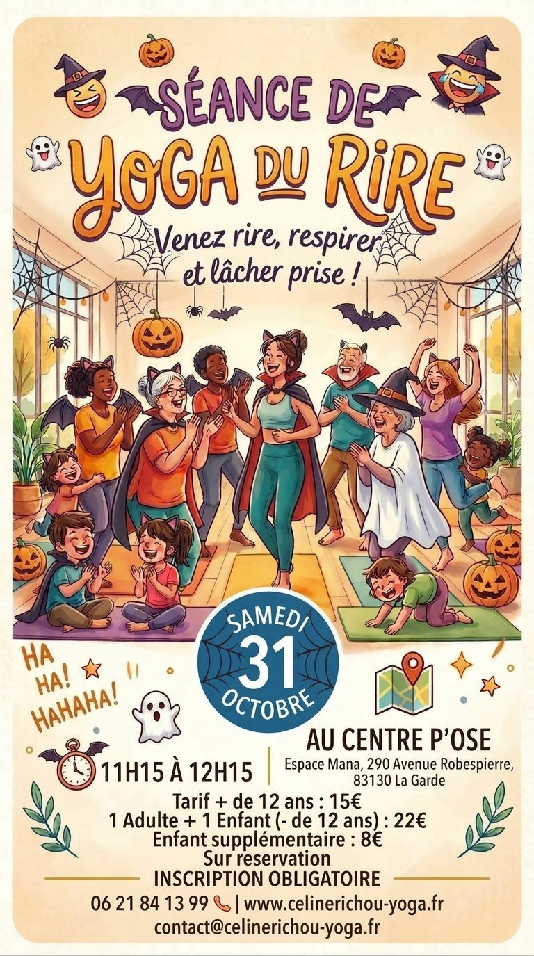 SEANCE DE YOGA DU RIRE SPECIALE "HALLOWEEN" Tarif + de 12 ans