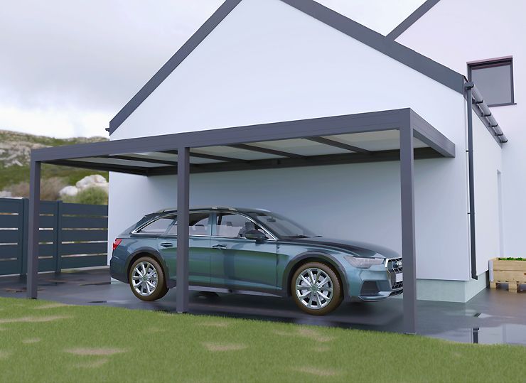 Carport mural C210 - 3 m x 5,15 m