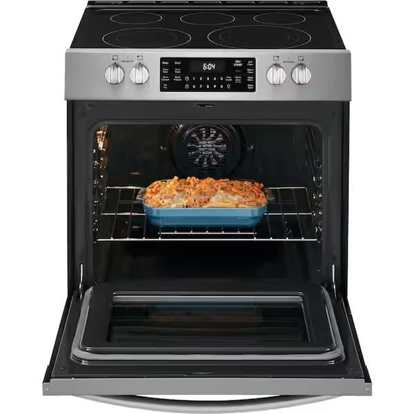 FRIGIDAIRE 30 in. 5.4 cu. ft. Front Control Electric Range with Air Fry FGEH3047VF