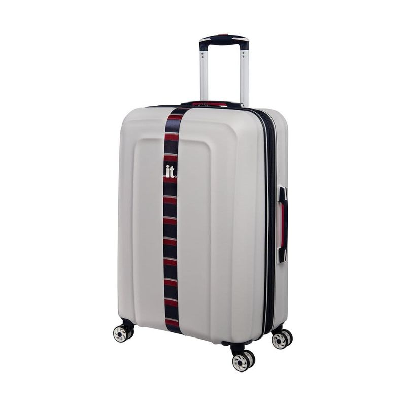 it luggage Jupiter 28 it luggage Jupiter 28" Hardside Checked 8 Wheel Expandable Spinner, White B0B4Q14S4V