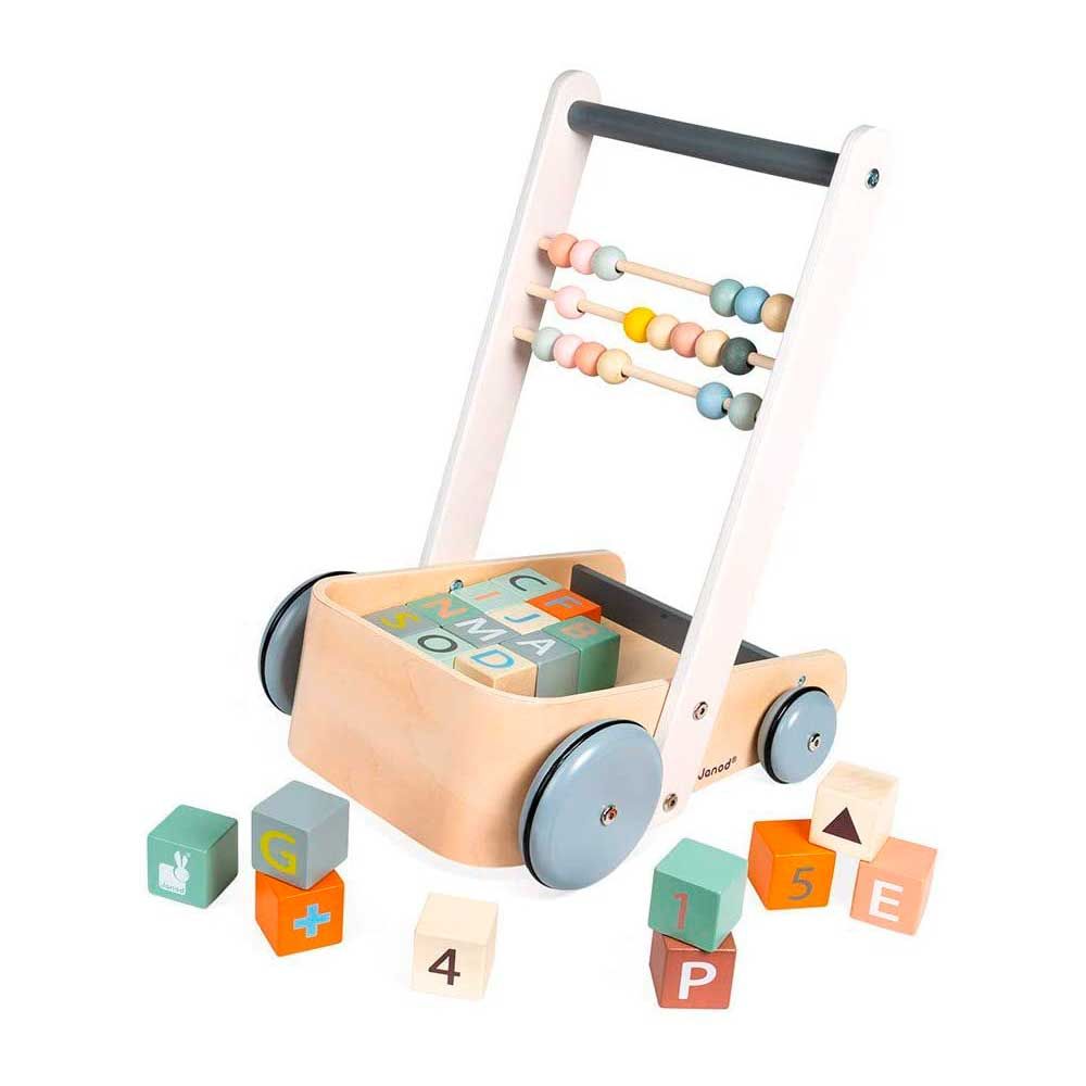 JANOD SWEET COCOON CART WITH ABC BLOCKS J04408