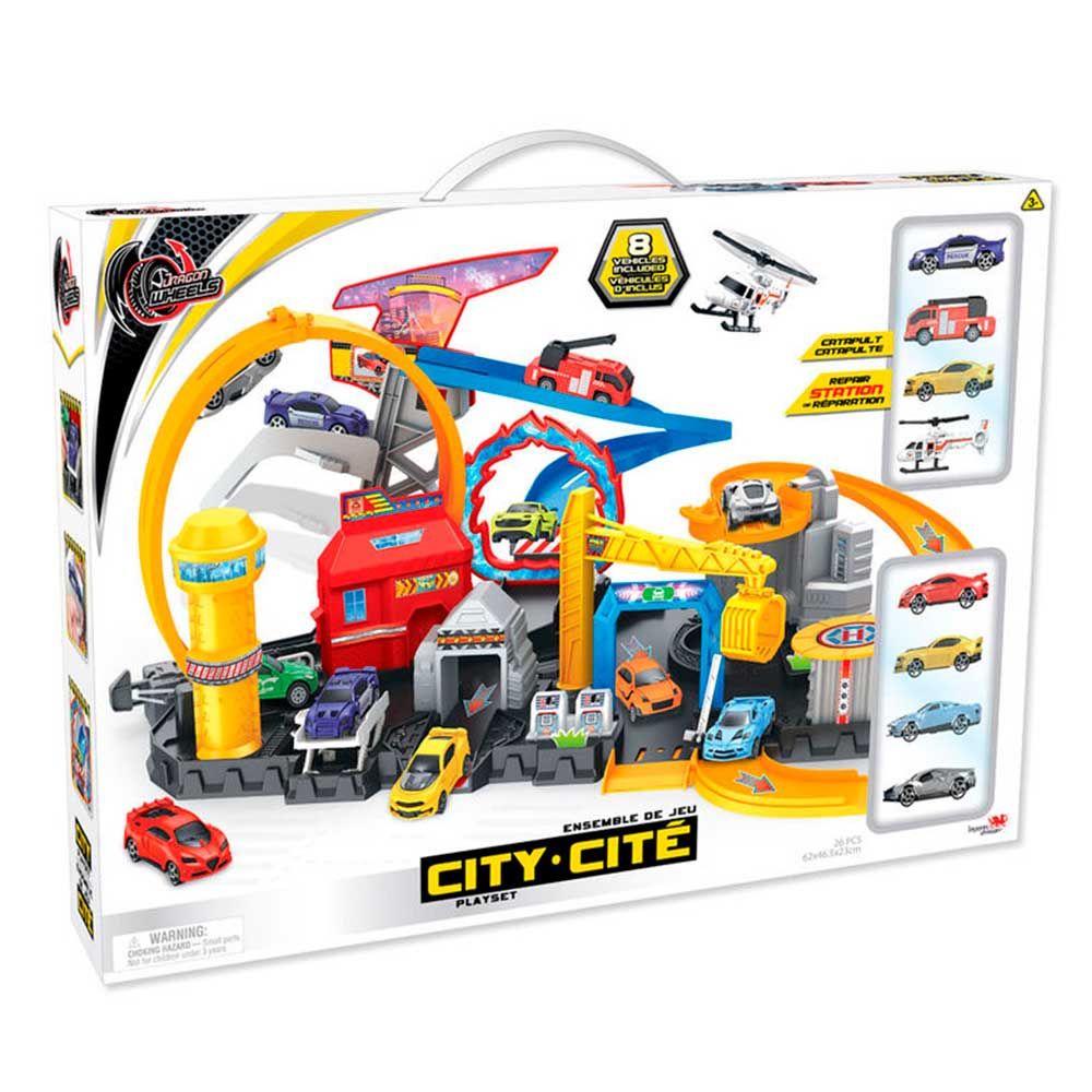 DRAGON WHEELS TRACK CITY PLAYSET IDP884