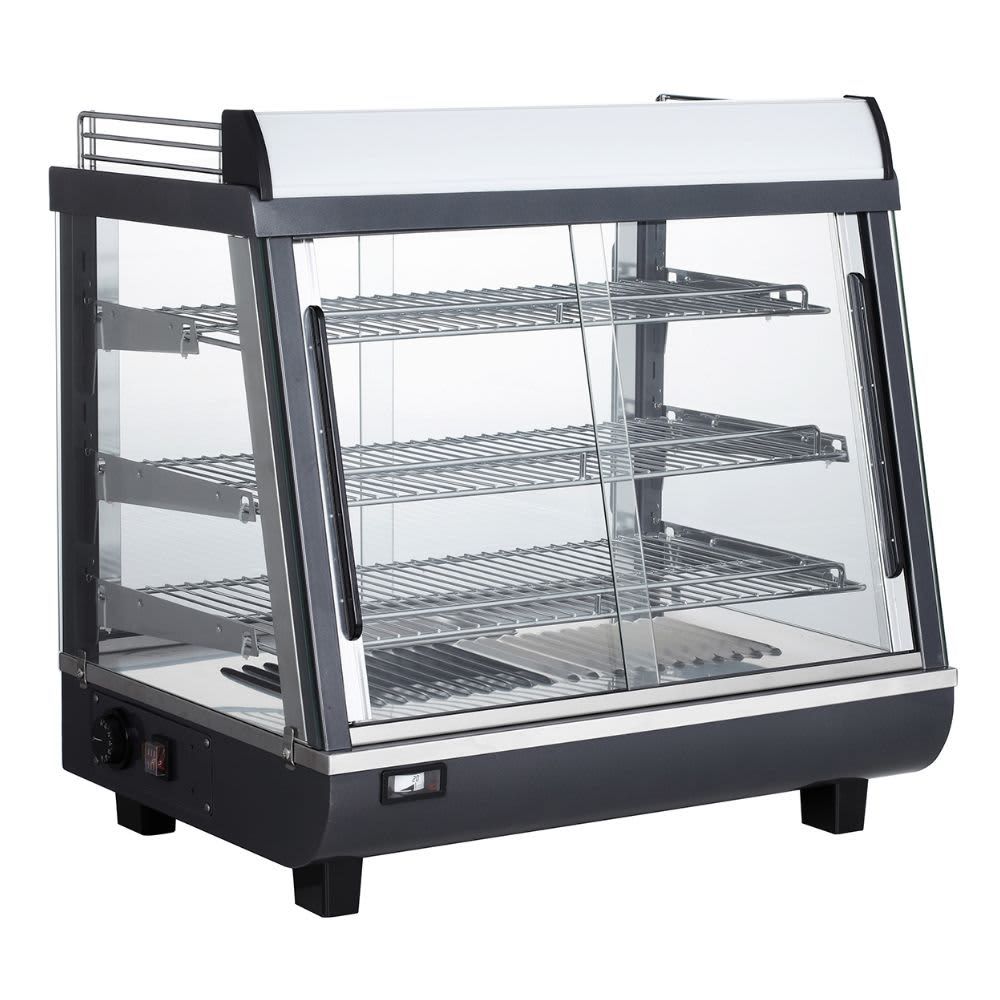 PREMIUM LEVELLA – 3.4 Cu. Ft. Commercial Countertop Warmer Display Case – Stainless Steel