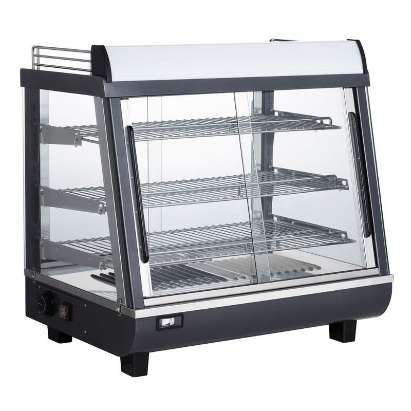 PREMIUM LEVELLA – 3.4 Cu. Ft. Commercial Countertop Warmer Display Case – Stainless Steel