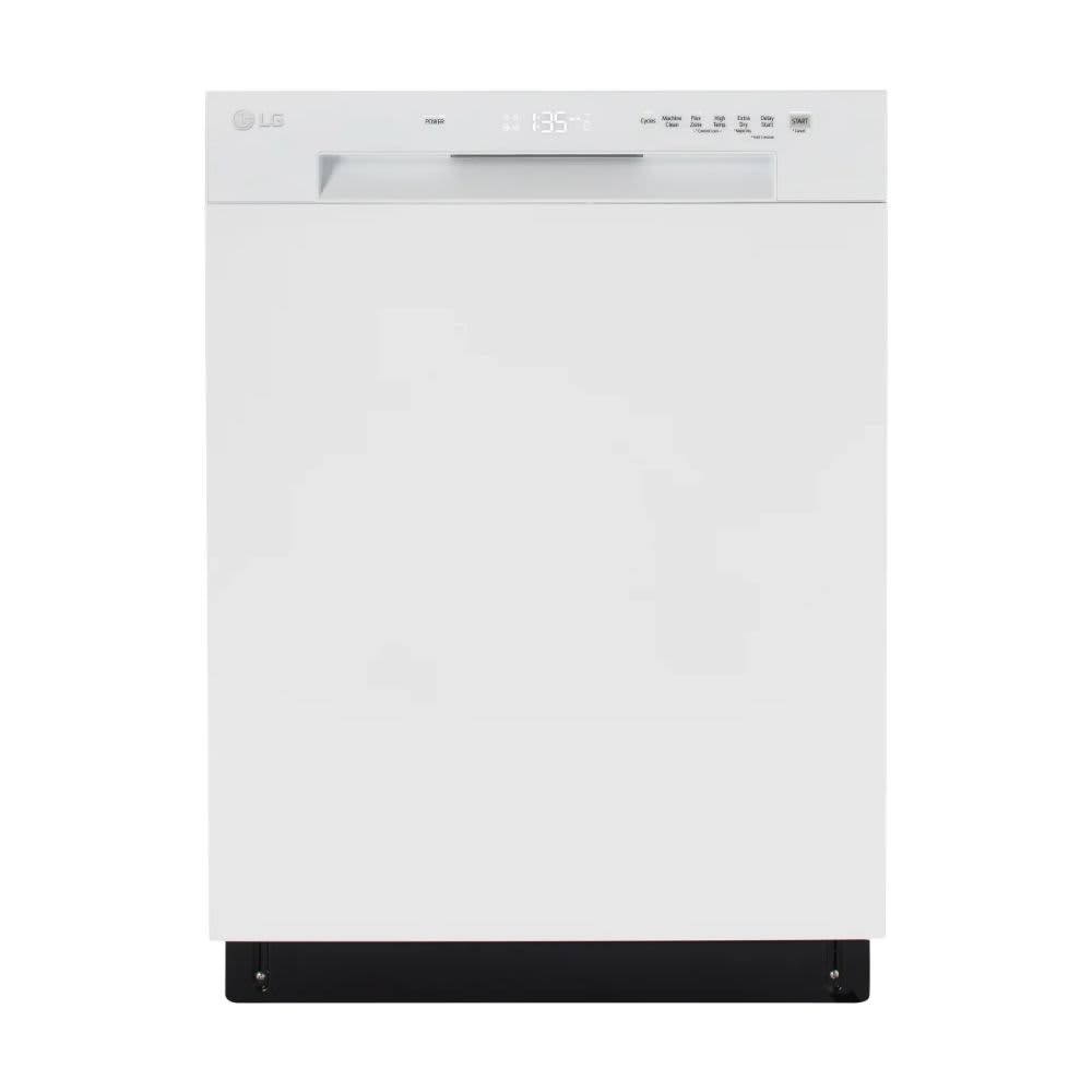 LG 24 in. White Front Control Dishwasher with Stainless Steel Tub and SenseClean LDFC2423W