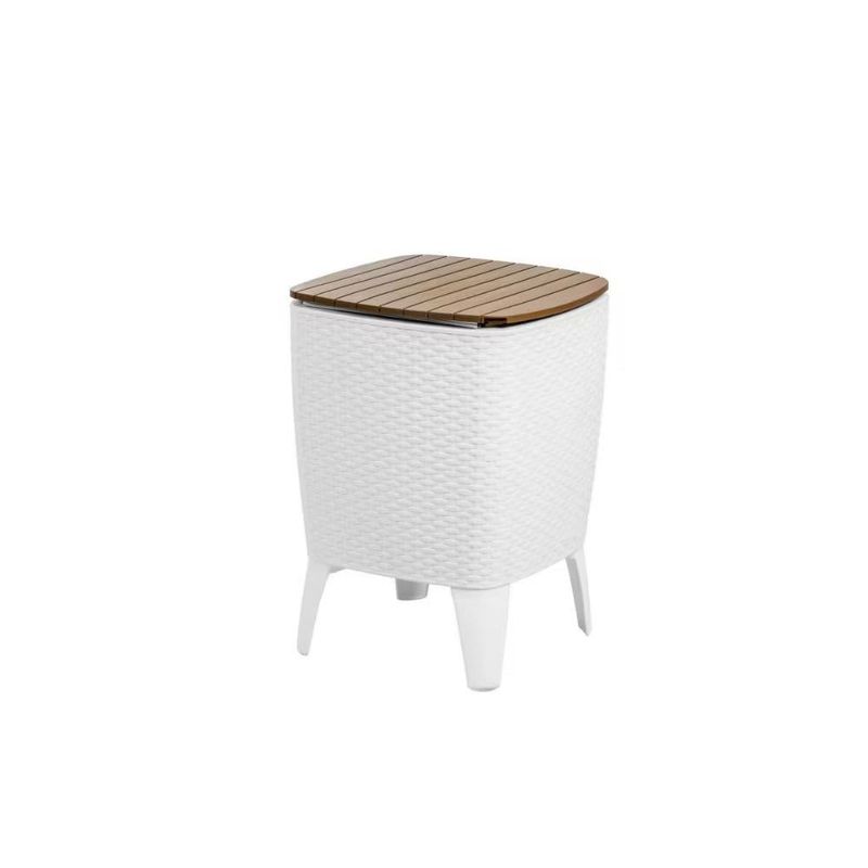 MQ Capri Outdoor Side Table with Beverage White 492-CAR