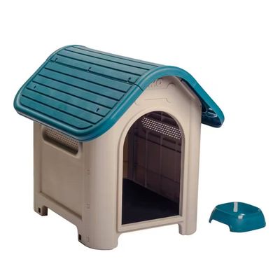 MQ – Outdoor Dog House with Bowl – Turquoise