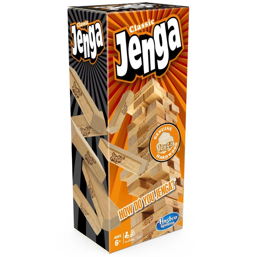 Hasbro Jenga  A2120 Classic Game with Genuine Hardwood Blocks