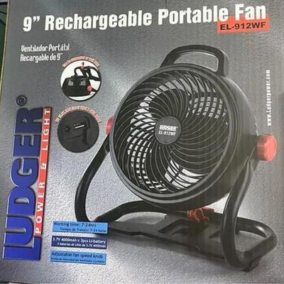 Ludger 9" Rechargeable Moveable Fan EL-912WF