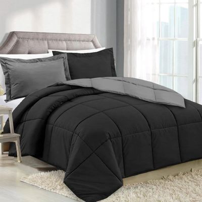 CLARA CLARK – Comforter Reversible King – Black Gray