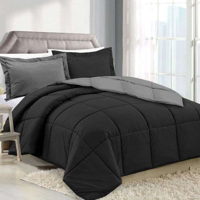 CLARA CLARK – Comforter Reversible King – Black Gray