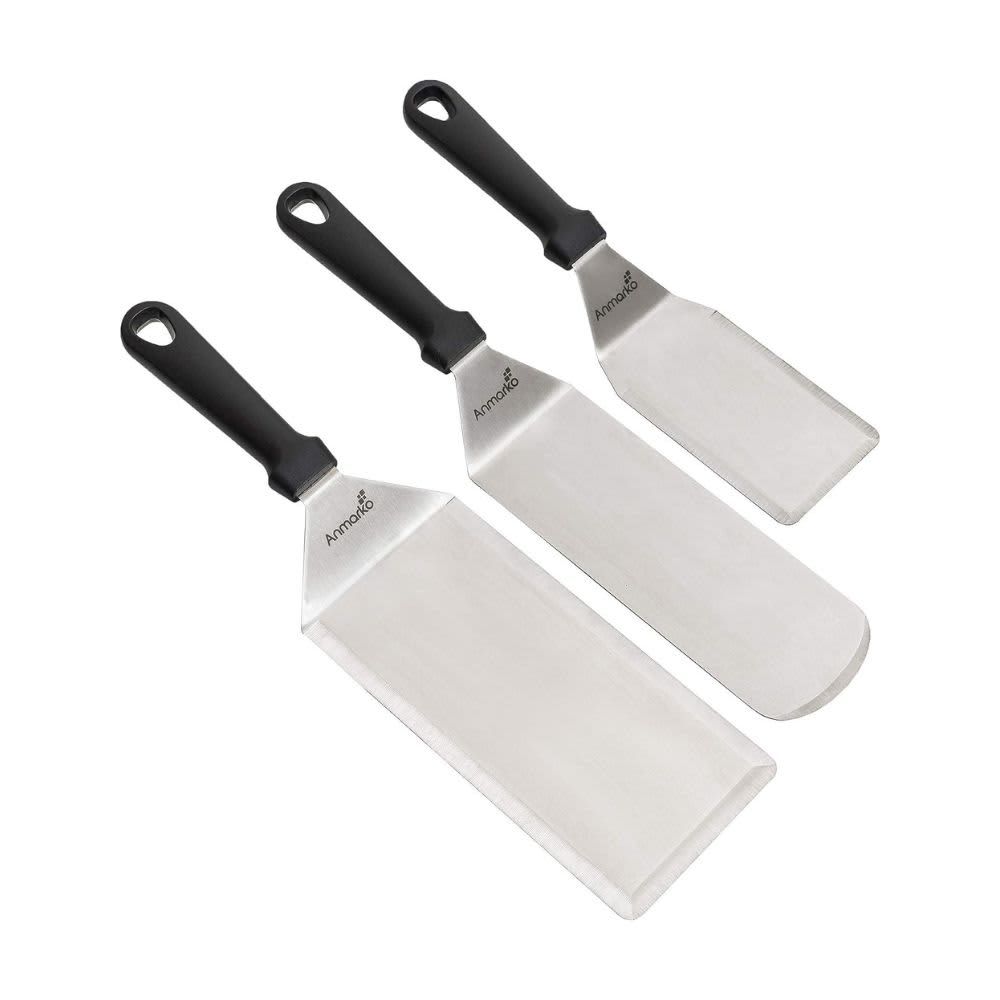 Stainless Steel Metal Spatula Set - Griddle Scraper Flat Spatula B071K4M14T Stainless Steel Metal Spatula Set - Griddle Scraper Flat Spatula B071K4M14T