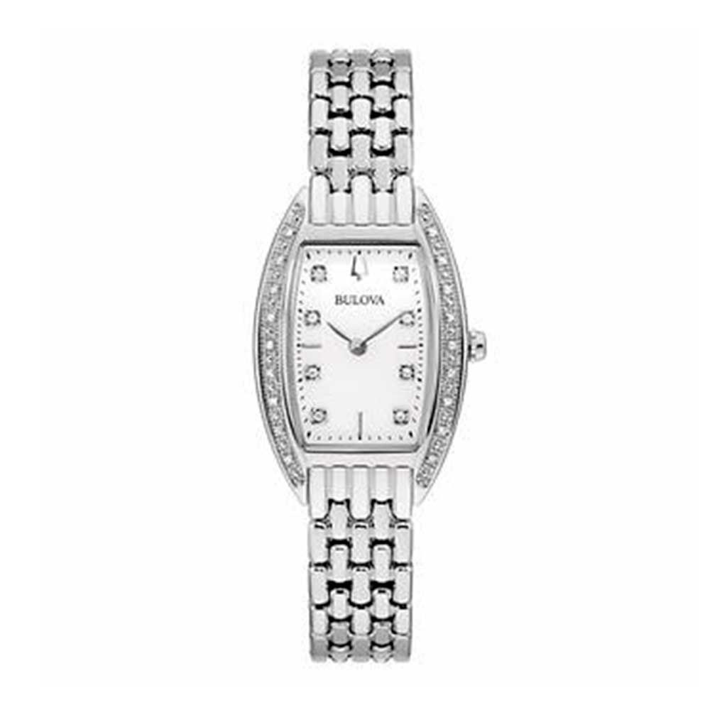 Watch Bulova White Mother-of-Pearl Dial Diamond Stainless Ladies 1421991 Watch Bulova White Mother-of-Pearl Dial Diamond Stainless Ladies 1421991