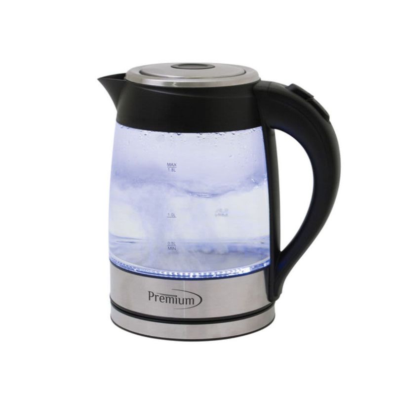PREMIUM – 2.0 qt Cordless Glass Electric Tea Kettle – Clear