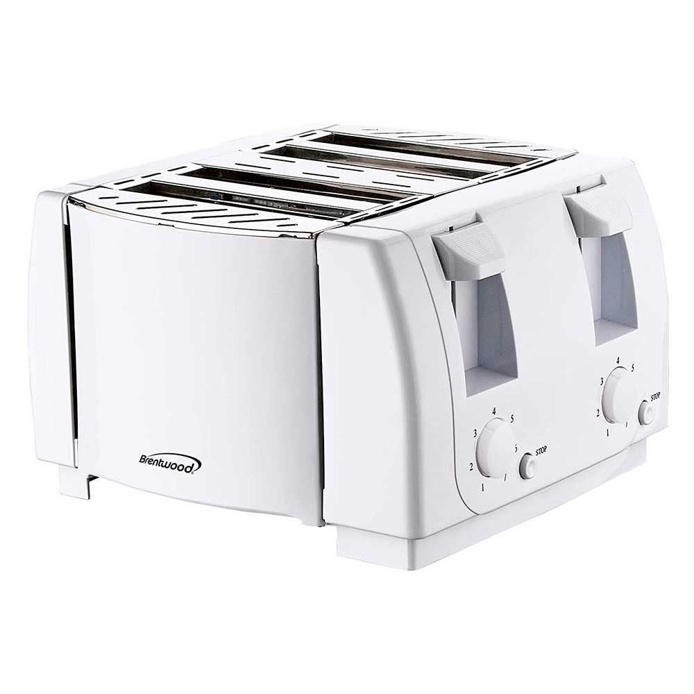 BRENTWOOD – 4 Slice Toaster 1300W – White BRENTWOOD – 4 Slice Toaster 1300W – White