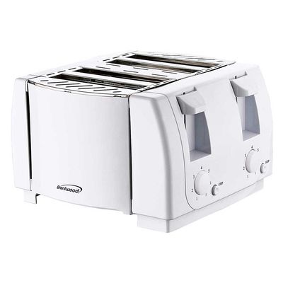 BRENTWOOD – 4 Slice Toaster 1300W – White