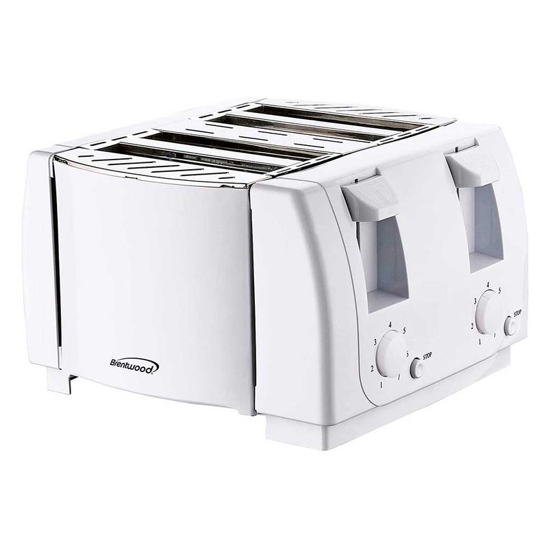 BRENTWOOD – 4 Slice Toaster 1300W – White