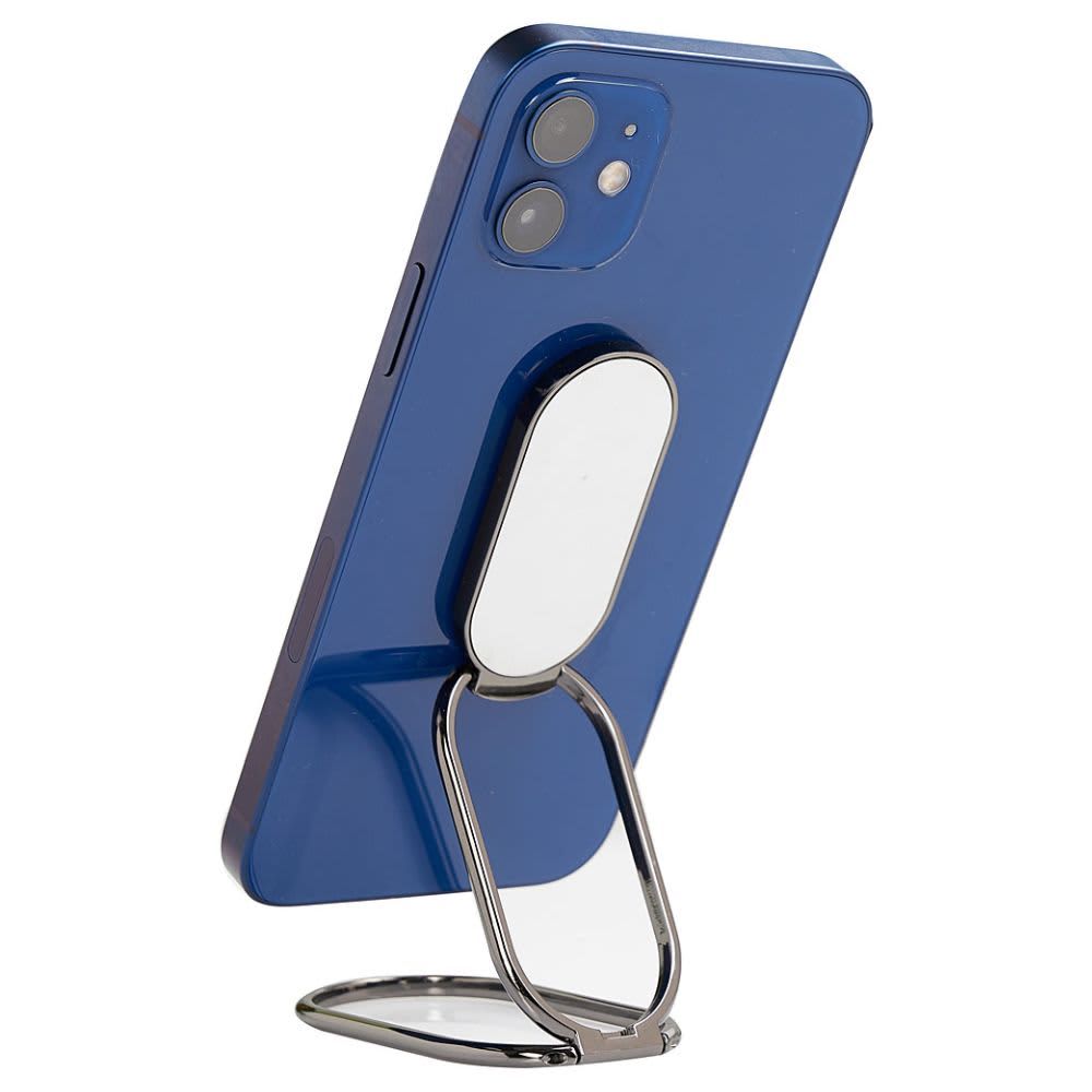 CHARGEWORX – 4-in-1 Metallic Ring and Stand for Smart Devices – Black