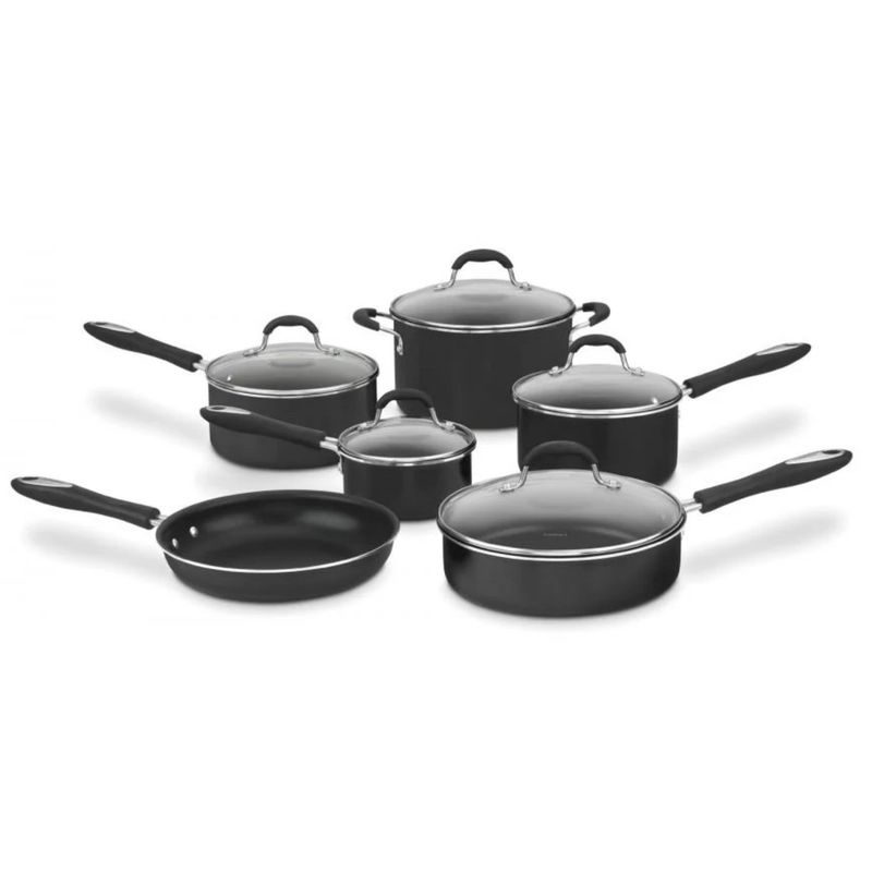 CUISINART – 11-Piece Nonstick Cookware Set - Black