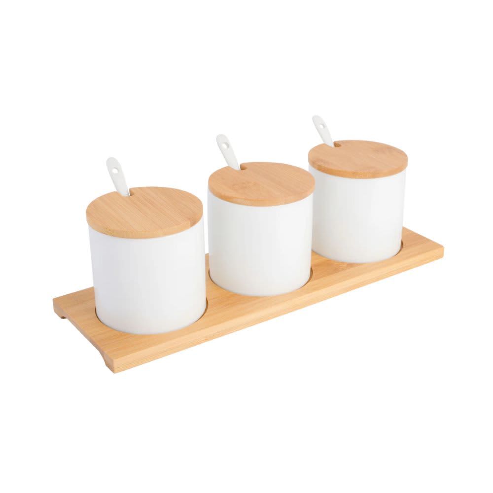 GIBSON ELITE – Gracious Dining 10-Piece Ceramic Condiment Jars Set – White GIBSON ELITE – Gracious Dining 10-Piece Ceramic Condiment Jars Set – White