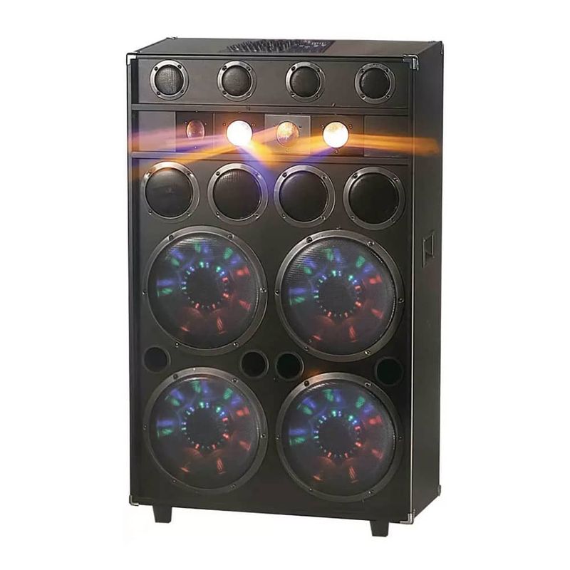 QFX 4x12" Disco Light Speaker with Fog Machine SBX-412401BTS