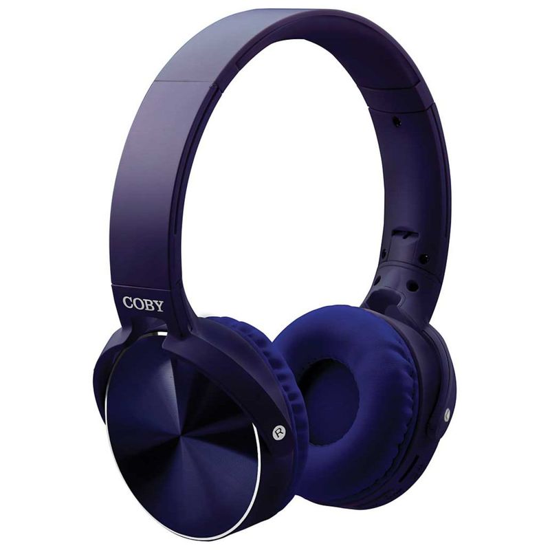 COBY – Wireless Metal Folding Headphones – Blue COBY – Wireless Metal Folding Headphones – Blue