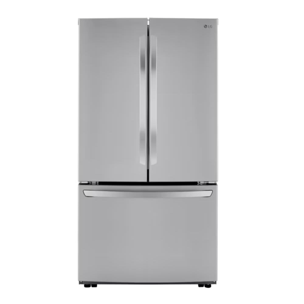 LG - 23 Cu. Ft. 3 Door French Door Counter Depth Refrigerator - Stainless Steel