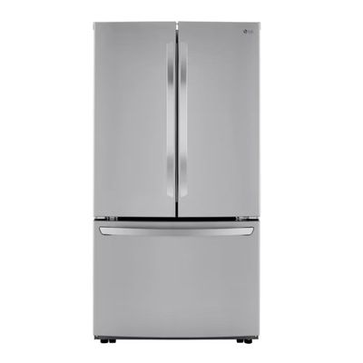 LG - 23 Cu. Ft. 3 Door French Door Counter Depth Refrigerator - Stainless Steel