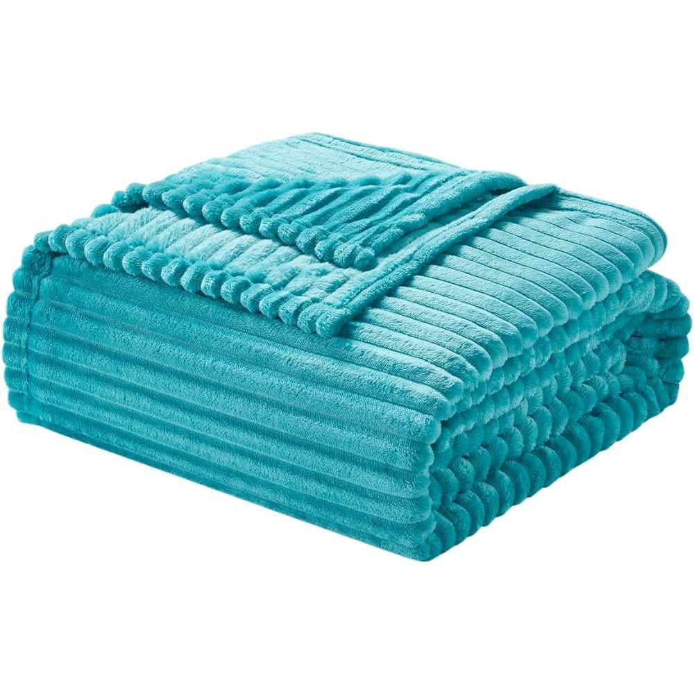 NESTL – Manta de felpa Queen 90"x90" – Teal