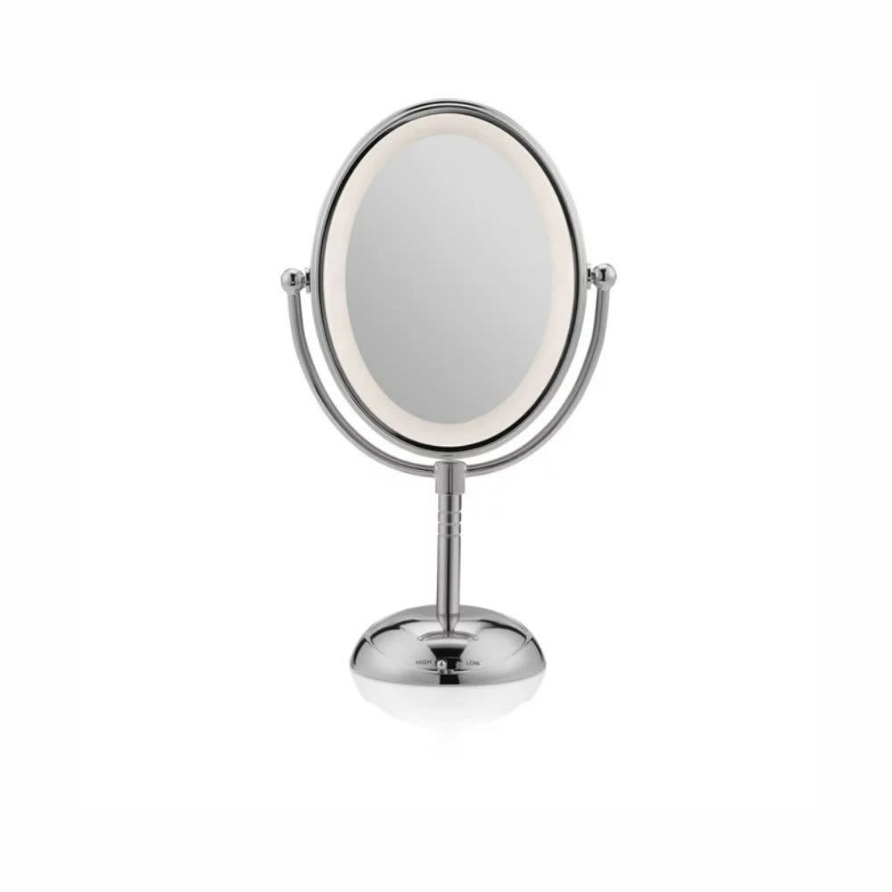 Conair Reflections LED Lighted Collection Double-Sided Makeup Mirror, 1x/7x magnification, Polished Chrome 1 Count BE51LEDX
