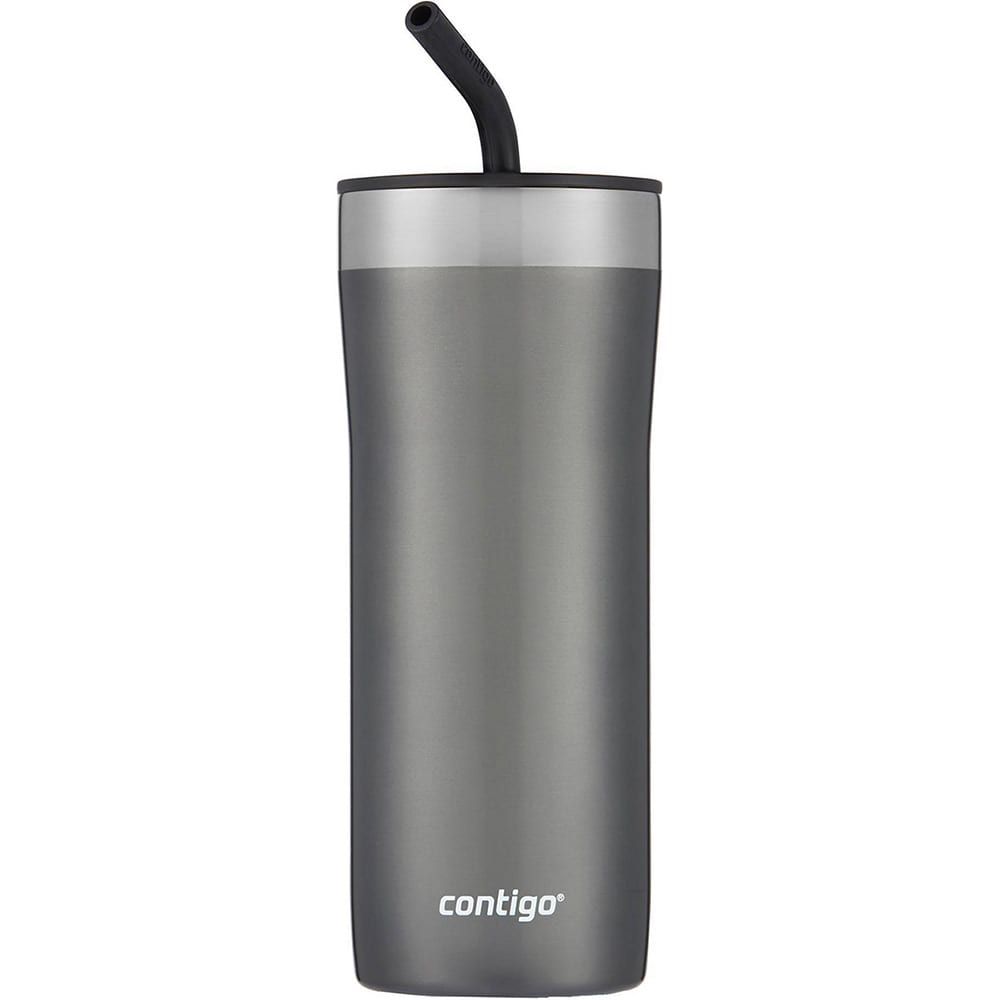 Contigo Streeterville Stainless Steel Vacuum-Insulated Tumbler with Flex Straw and Splash-Proof Slider Lid, 24 oz, Sake 2158742 Contigo Streeterville Stainless Steel Vacuum-Insulated Tumbler with Flex Straw and Splash-Proof Slider Lid, 24 oz, Sake 2158742