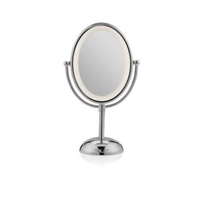 Conair Reflections LED Lighted Collection Double-Sided Makeup Mirror, 1x/7x magnification, Polished Chrome 1 Count BE51LEDX