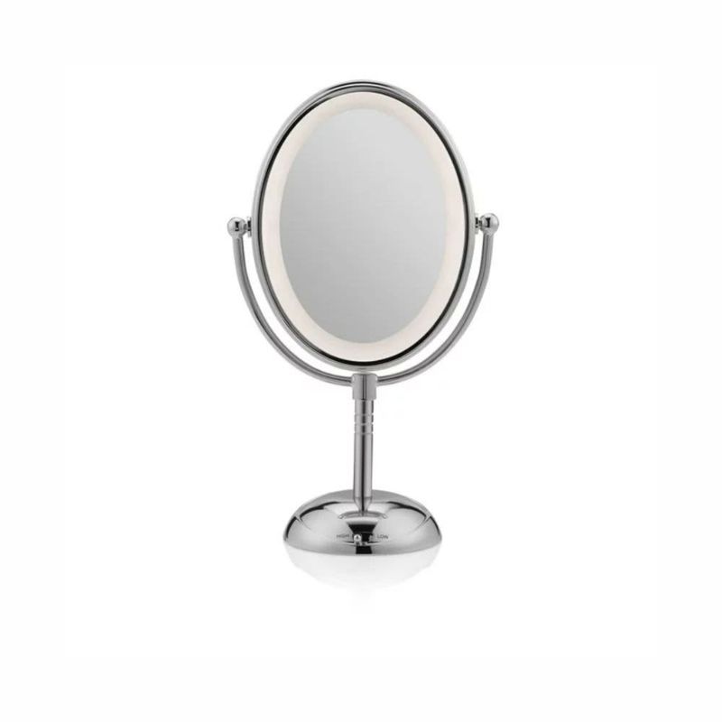 Conair Reflections LED Lighted Collection Double-Sided Makeup Mirror, 1x/7x magnification, Polished Chrome 1 Count BE51LEDX Conair Reflections LED Lighted Collection Double-Sided Makeup Mirror, 1x/7x magnification, Polished Chrome 1 Count BE51LEDX
