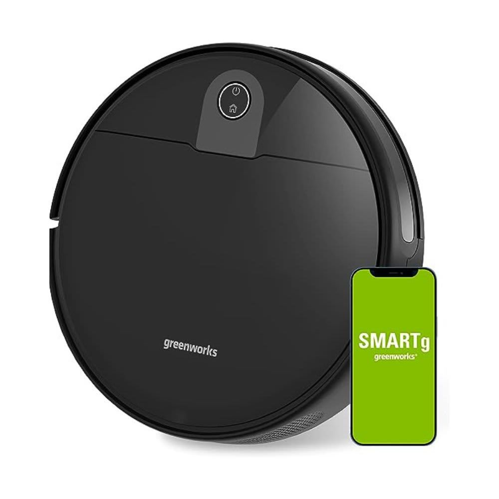 Greenworks Robotic Vacuum  Self-Charging, Wi-Fi Connectivity GRV-1010