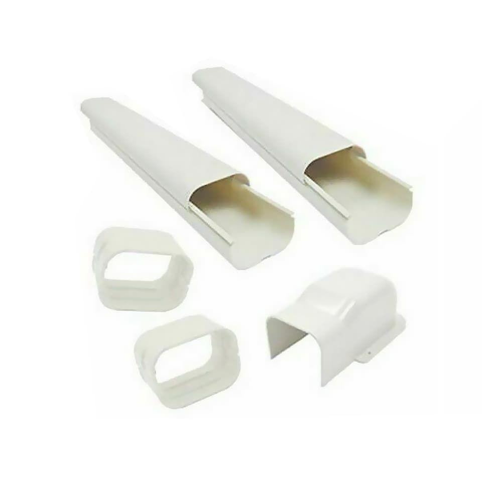 EVERWELL LINE SET COVER SYSTEM FOR A/C 3"x2.5"x13.3' 75mmX62mmX400cm 4-Duct 1-Corner 1-FlatBend90 4-Joint 1-Elbow90 1-EndCover 1-FlexJoint InstKit CDS-2