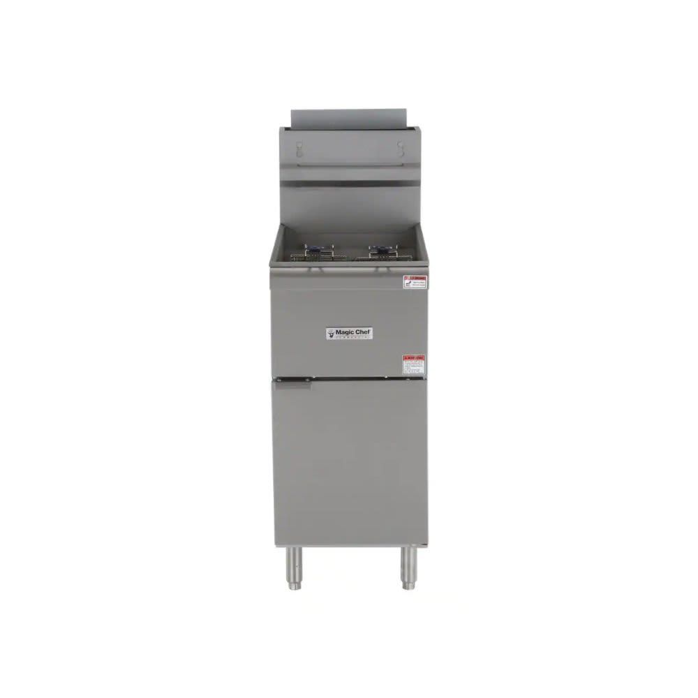 MAGIC CHEF – 35 Qt Commercial Propane Gas Fryer – Stainless Steel