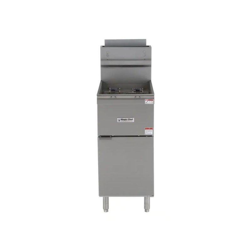 MAGIC CHEF – 35 Qt Commercial Propane Gas Fryer – Stainless Steel