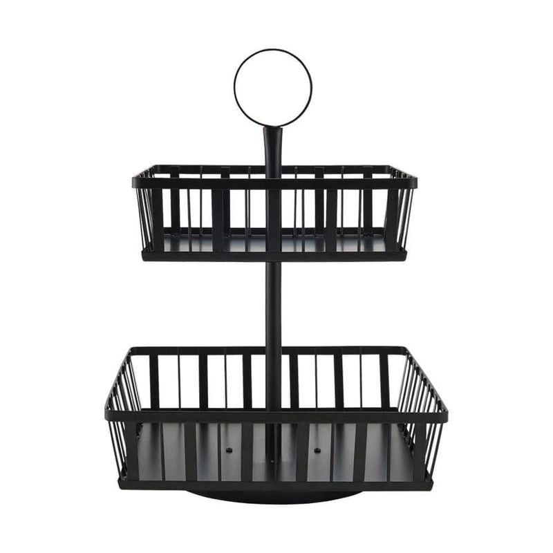 Mikasa – Band and Stripe 2 tier Rotating Fruit Storage Basket