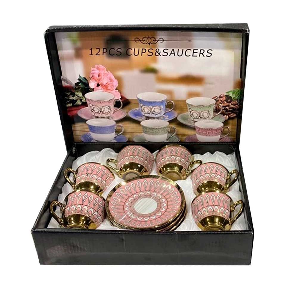 Ceramic 2.2 oz Espresso 12-Piece Coffee Cup Sets