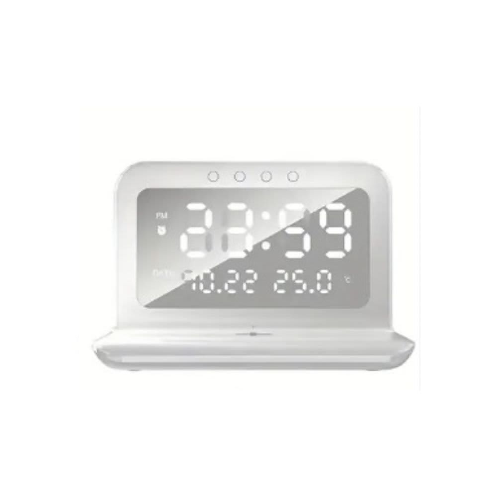 QFX – Wireless Charger with Clock, Alarm, Temperature, and Calendar