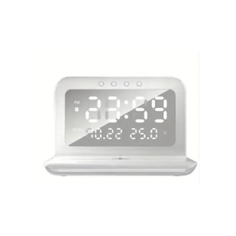 QFX – Wireless Charger with Clock, Alarm, Temperature, and Calendar