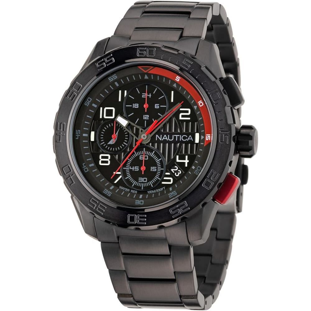 NAUTICA – Men’s Stainless Steel Bracelet Watch – Black