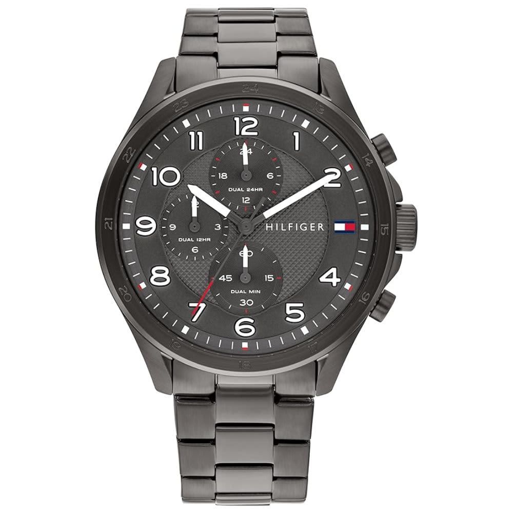 TOMMY HILFIGER – Men's Ionic Plated Steel Watch – Grey