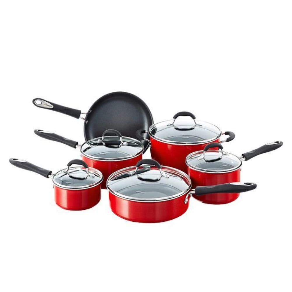 CUISINART – 11-Piece Advantage Nonstick Cookware Set – Red